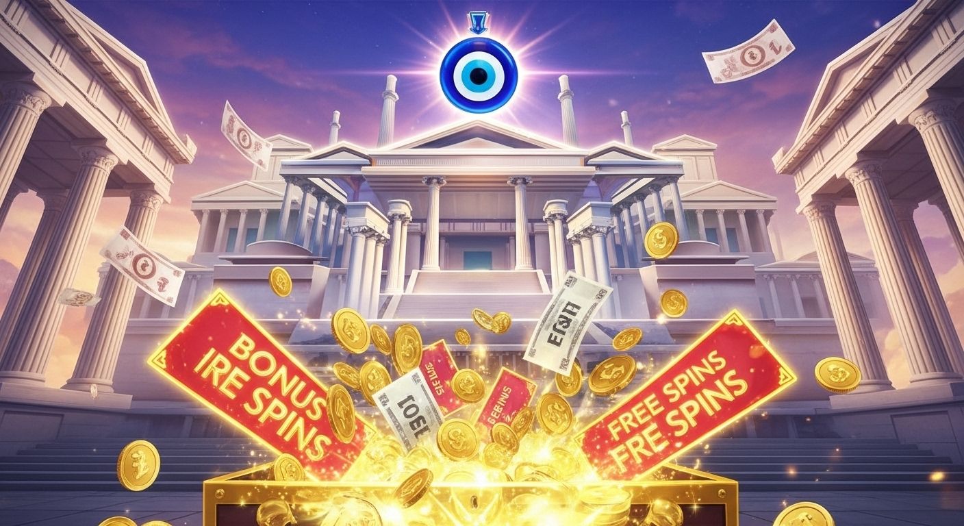 Bonus kuponları ve bedava dönüş ödüllerini temsil eden illüstrasyon