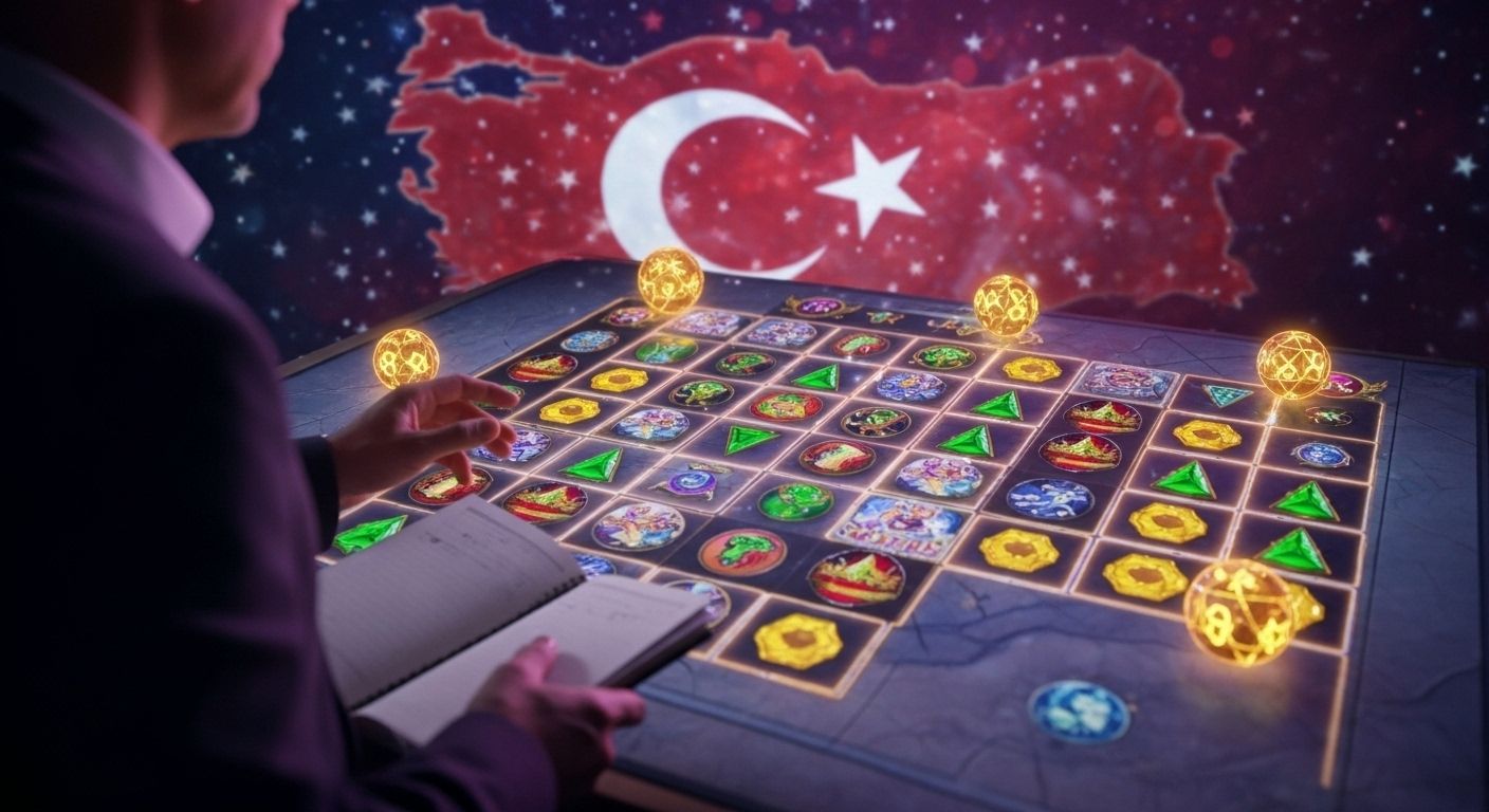 Planlı strateji oluşturmayı simgeleyen oyun temalı harita